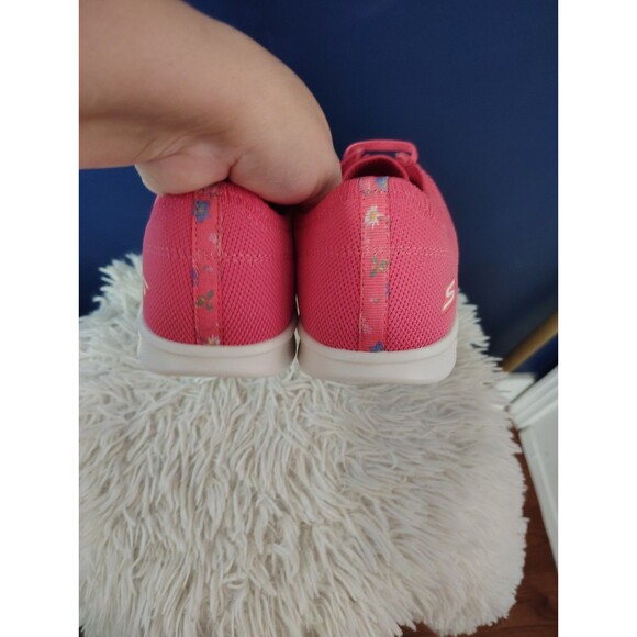 Skechers Sport Women’s Size US 8.5 Lace Up Pink Slip On Sneakers - Picture 4 of 8